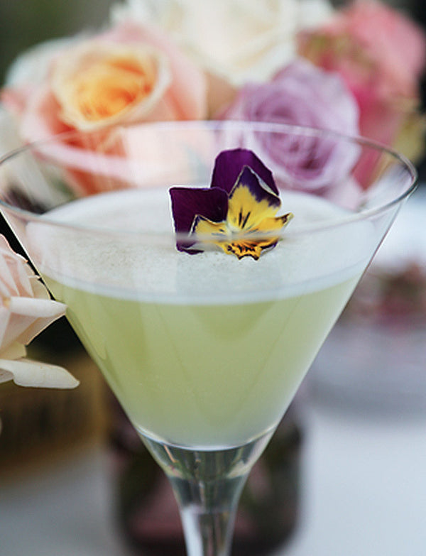 Floral cocktails and tempting treats to match...