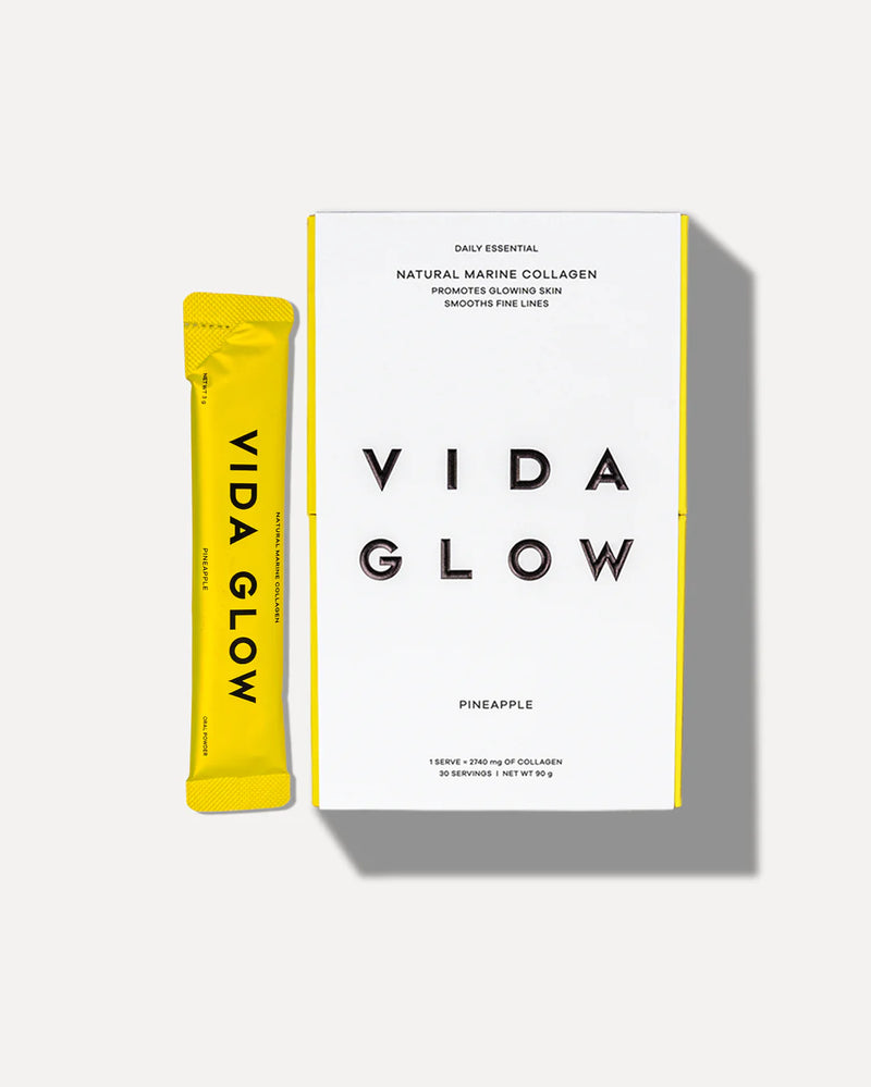 Vida glow natural marine collagen sachets pineapple